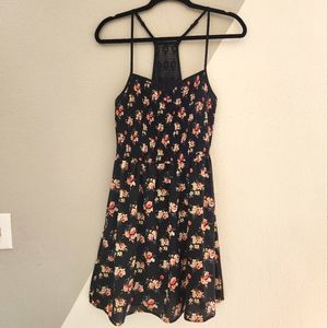 Xhilaration smocked crochet racer back sun dress M